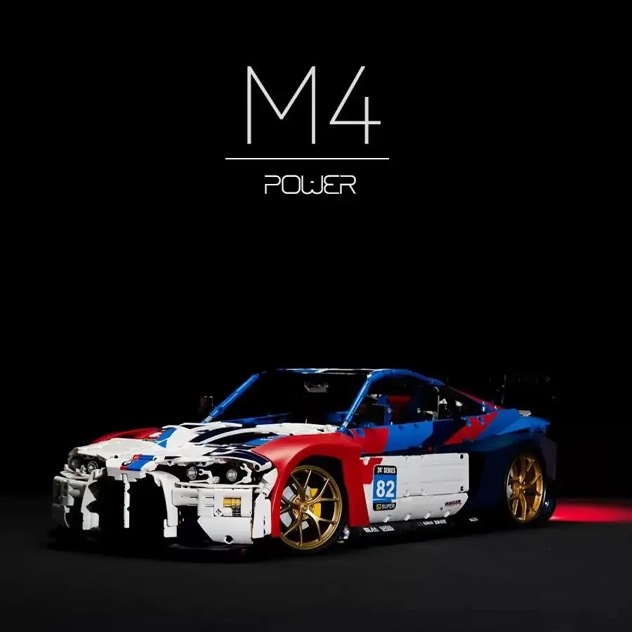 4556 قطعة MOC التقنية M4 Supercar اللبنات مجموعة 1:8 الكلاسيكية سيارة رياضية نموذج الطوب لتقوم بها بنفسك تجميع اللعب هدية للبالغين والأطفال