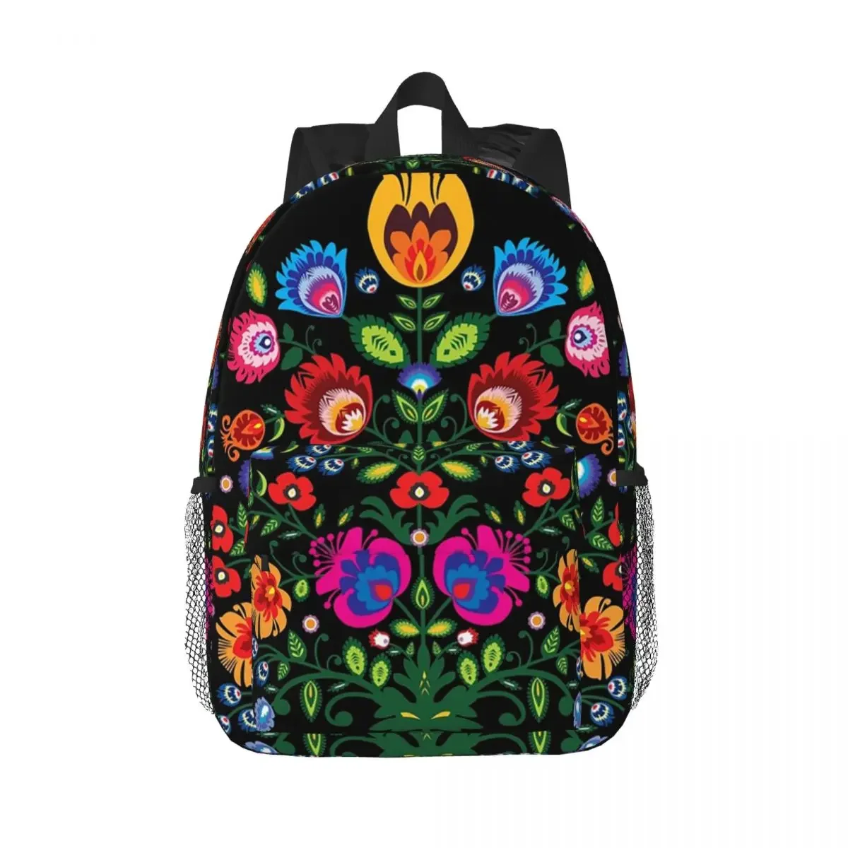 

Polish Folk Flowers Print Poland Floral Backpack Hot Sale Daypack Boys Girls BookBag Shoulder Bags for Men Women School Bag
