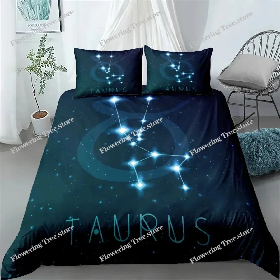 

Aquarius Sign Zodiac Bedding Set King Queen Double Full Twin Single Size Duvet Cover Pillow Case Bed Linen Set