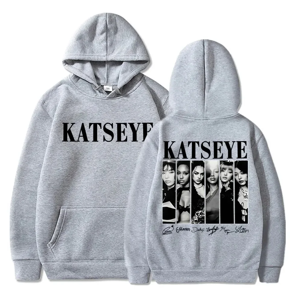Angesagte Kpop Katseye Print Hoodies Vintage Trendy Herren Damen Y2k Kapuzenpullover Mode Lässiger HipHop Sweatshirt Harajuku Unisex – Detail 4