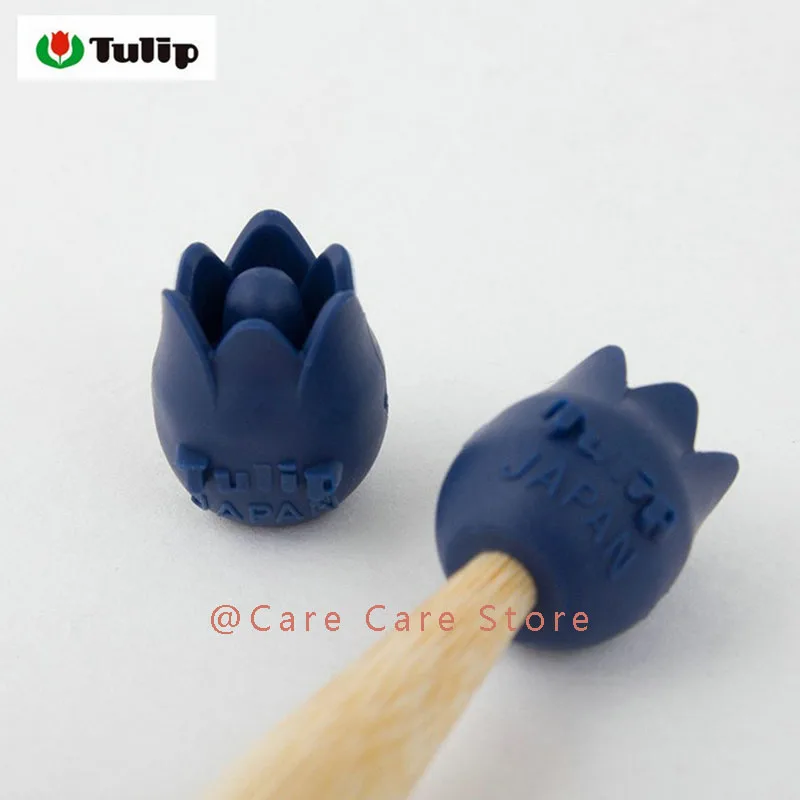 2Pieces Original Tulip Rubber Point Protectors Knitting Needles Protectors Knitting Spokes Protectors Caps Accessories Tools