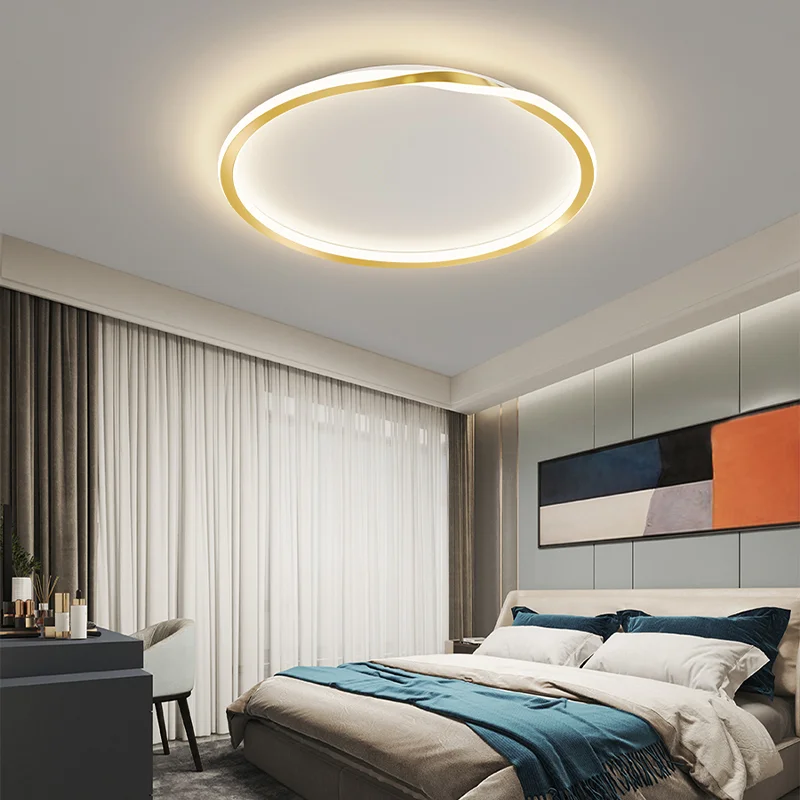 Plafonnier Rond LED Simple pour Chambre à Coucher, Salon, Bureau, Couloir, Lustre, Lampes Décoratives pour la Maison, Nouveau