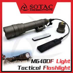 SOTAC GEAR Wea-pon Light M640 DF Flashlight Fit 20mm Rail Hunting Scout Lights with Remote Pressure Switch