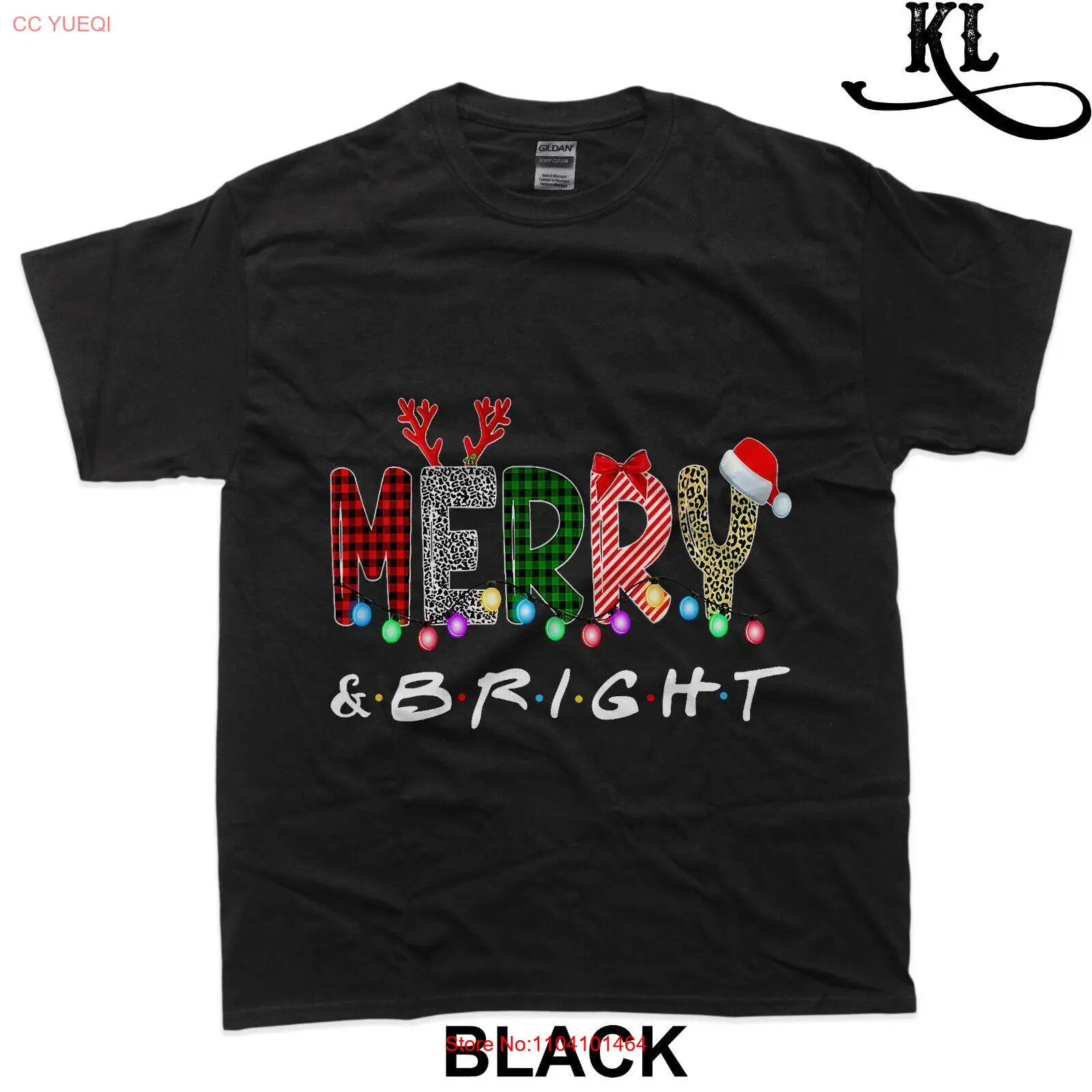 

Merry and Bright Christmas Lights Funny Family Christmas T-Shirt