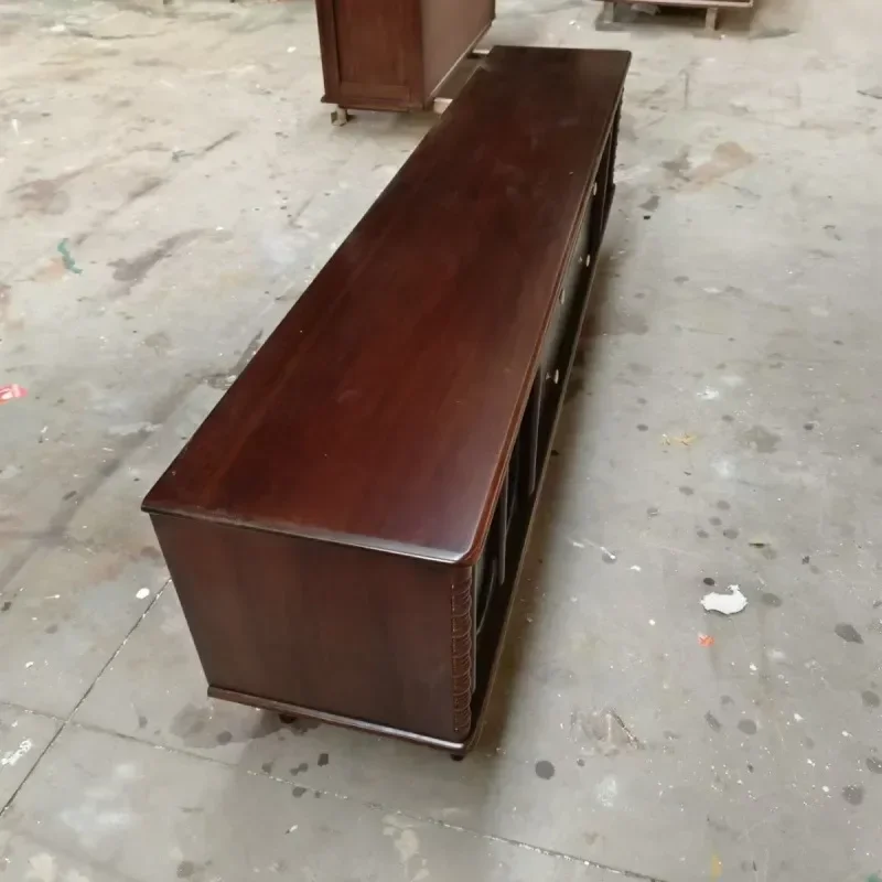 100 Percent Pure Solid Cherry Wood TV Cabinet 2 Meters Living Room Storage Locker Antique French Style Furniture