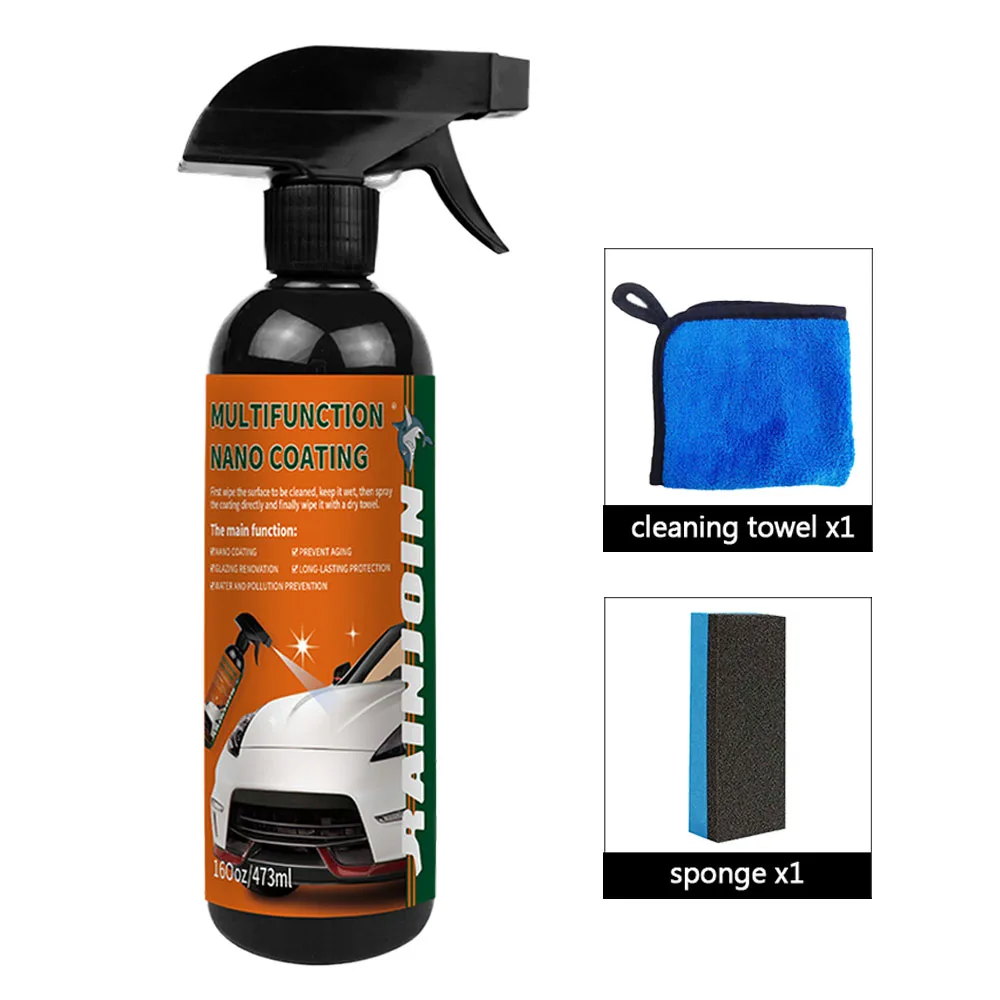 Nano Keramische Autocoating Spray 3-in-1 Snelle Polijstwas Anti-Kras Hydrofobe Hoge Glans Lakbescherming Autoverzorging Spray