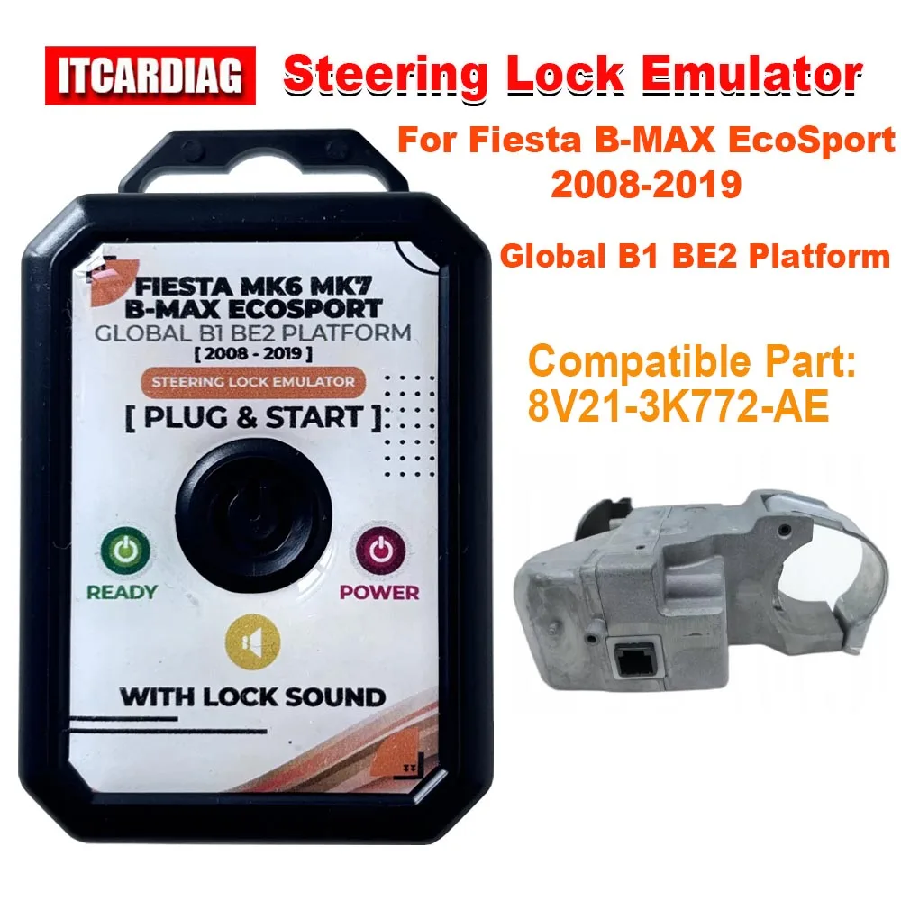 Emulador de Bloqueo de Dirección ELV para Ford Fiesta B-MAX EcoSport 2008-2019, Plataforma Global B1 BE2, Simulador con Sonido de Bloqueo, Sin Programación