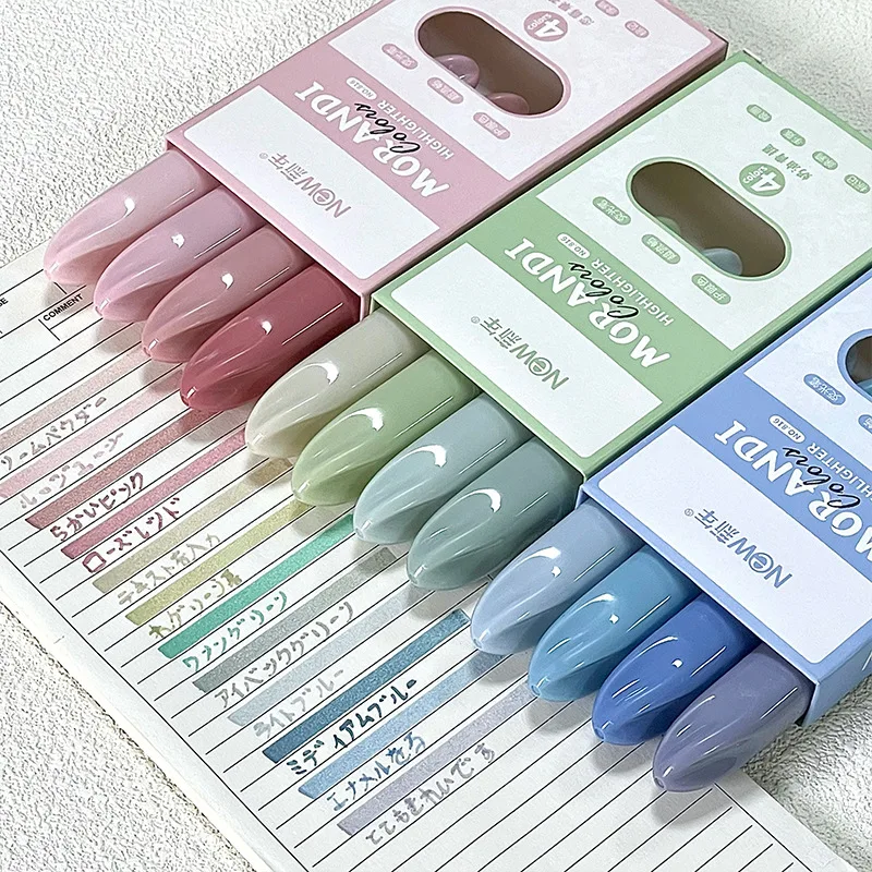 

Односторонний градиентный маркер-хайлайтер в японском стиле, трехцветный, для студентов, для рисования, для заметок, ручка-маркер