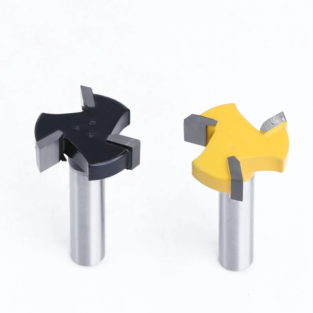 1PC 8mm Shank 3 Teeth T-Slot Router Bit Milling Straight Edge Slotting Milling Cutter Cutting Handle for Wood Woodwork