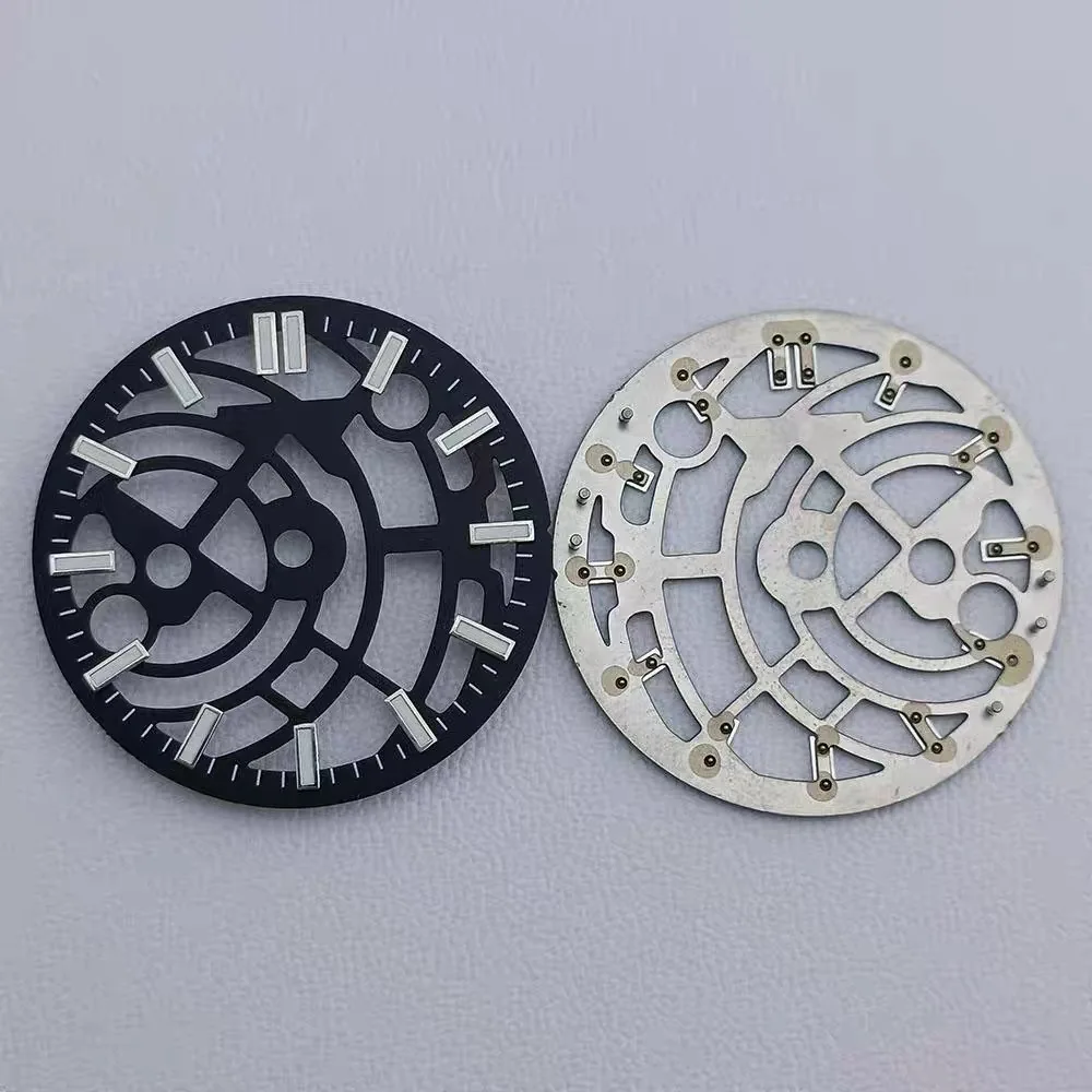 28.5MM hollowed-out luminescent dial is suitable for NH70 NH72 High Accuracy Skeleton Automatic M