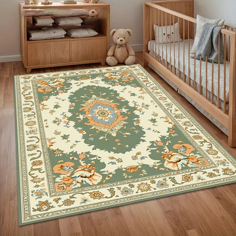 Vintage Turquoise Bohemian Rug Large Oriental Area Rug Living Room Carpet Elegant Bedroom Lounge Floor Mat Decor
