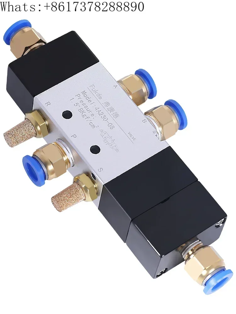

Pneumatic control valve 4A230C-08 Three-position five-way 330E-10 control valve cylinder 430-15 double-head reversing valve