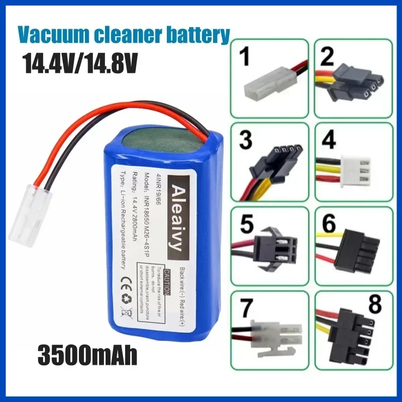 Bateria de aspirador de pó 14.4V 3500mAh para Chuwi/Polaris/Kitfort/DIBEA/Ecovacs 1290 /yboto iLife/Genio/Liectroux E30/Xiaomi G1