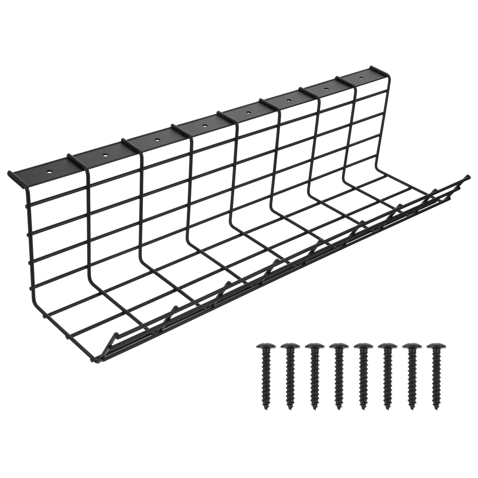 The Wire Electrical Storage Rack Cable Tray Management Shelf Supply Under Desk Organizer Iron Office Black