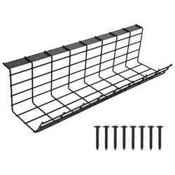 The Wire Electrical Storage Rack Cable Tray Management Shelf Supply Under Desk Organizer Iron Office Black