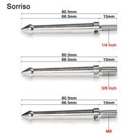 Tripod Foot 3/8 Screw 1/4 Inch M8 Stainless Steel Replacement Part Monopod Spikes Mount Nail 80mm Long With Wrench Gasket