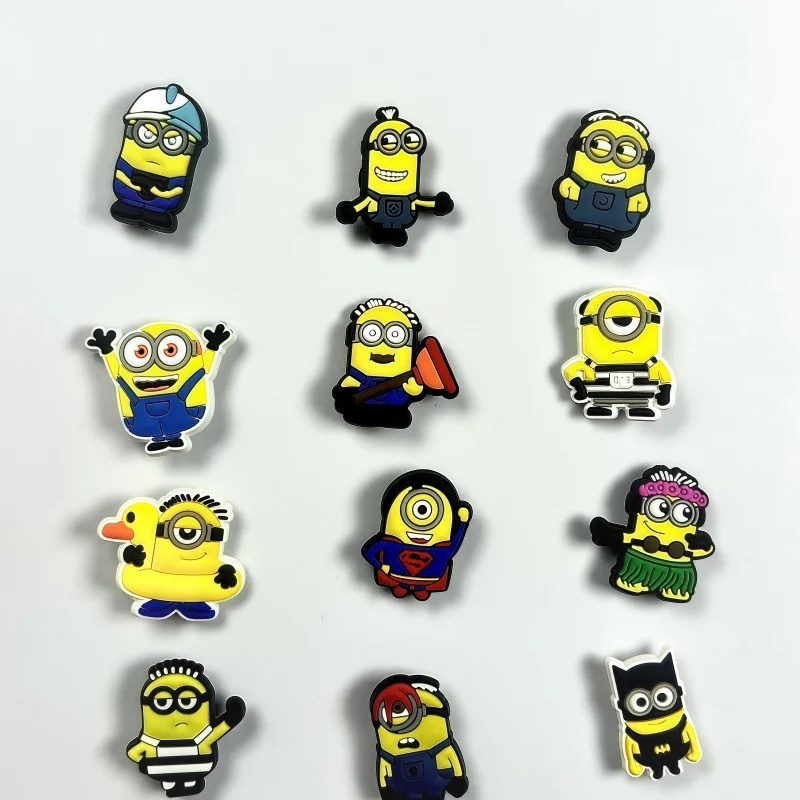 

MINISO 12/21pcs Set Cartoon Shoes Charms PVC Shoe Accessories DIY Shoe Buckle Clogs Sandal Decoration For Kids X-mas Gifts