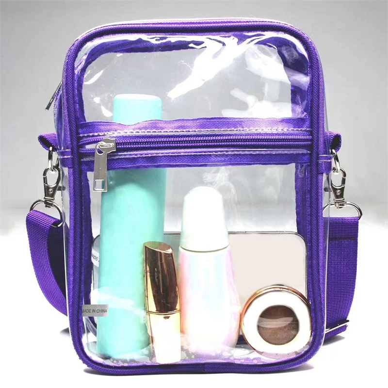 Women Large Capacity Handbag Transparent Shoulder Crossbody Bag PVC Clear Waterproof Travel Shopping Storage Tote Clutch