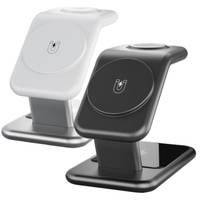 Magnetic 3 In 1 Wireless Charge for iPhone 16 15 14 13 Pro Max Apple Watch 1-8 AirPods Macsafe Fast Charging Station Dock