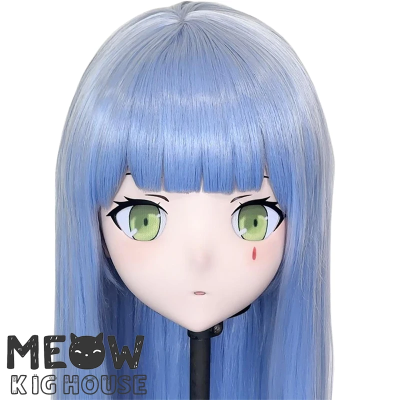 

(MEO515) Customize Handmade Full Head Lockable Crossdress Male to Female Japanese Cartoon Anime Game Character Kigurumi Mask