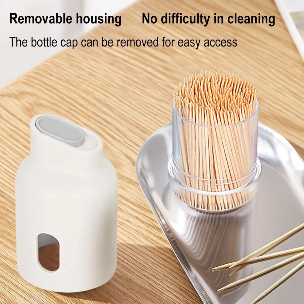 Portable Toothpick Holder Pocket Toothpick Dispenser Storage Bucket Room Convenient Toothpick Life Box Room Living Home Din E3T8