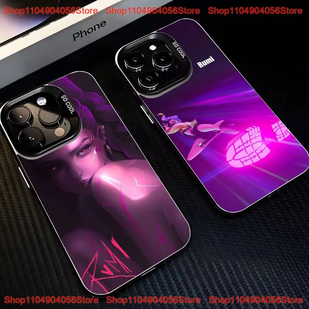 

D-Demon Hunters Phone Case For iPhone 16,15,14,13,12,11,Mini,Pro,MAX Black Matte Shockproof Cover