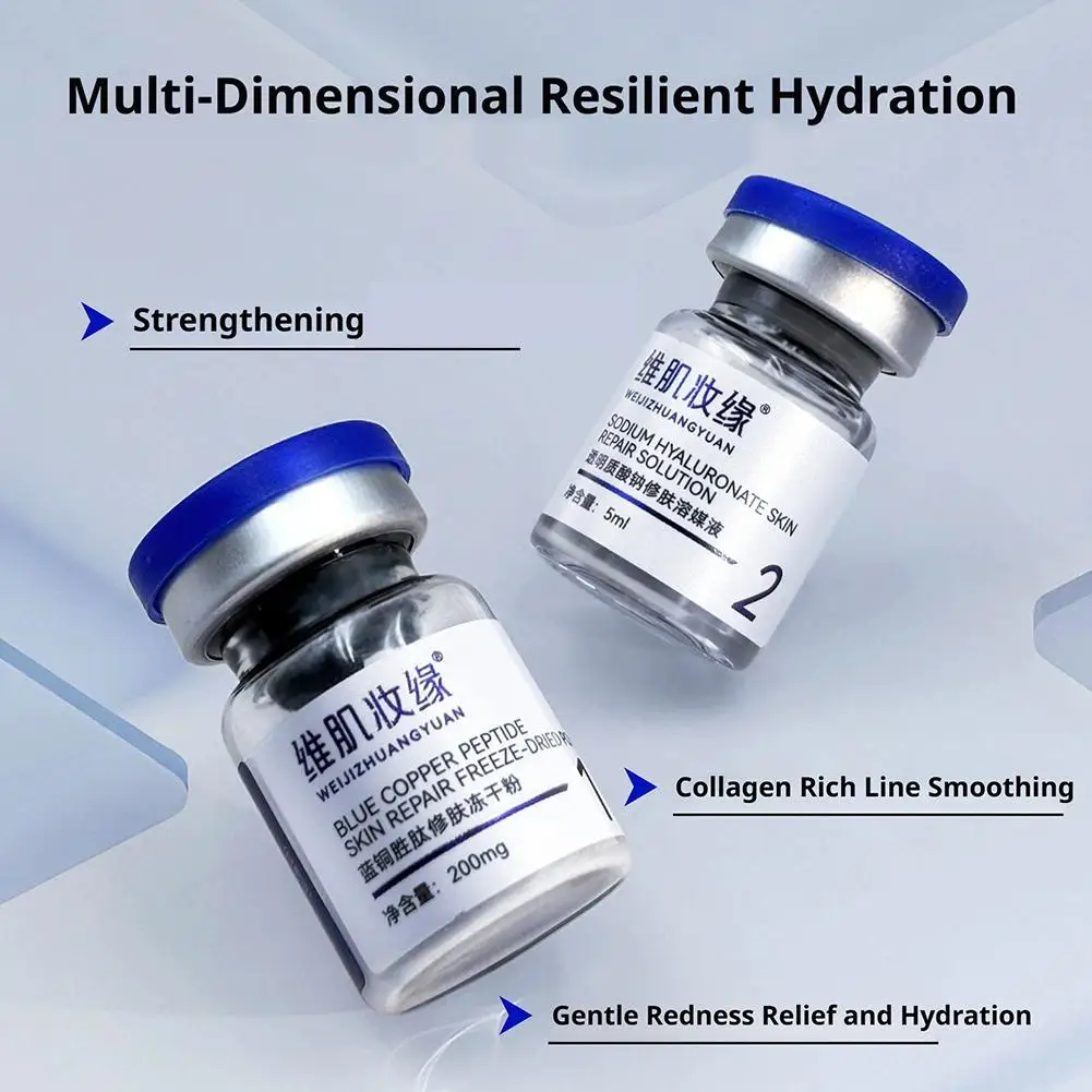 Blue Copper Skin Repair Freeze-Dried Powder Set for Anti-Wrinkle Firming Repairing Sensitivity-Reducing Moisturizing Skin Care