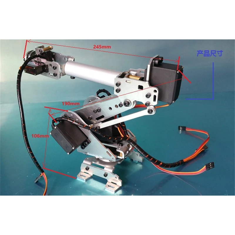 6-axis Robotic Arm Abb Industrial Robot Arm Model Multi-Dof Manipulator Claw Gripper with 6pcs MG996R for Arduino DIY Project