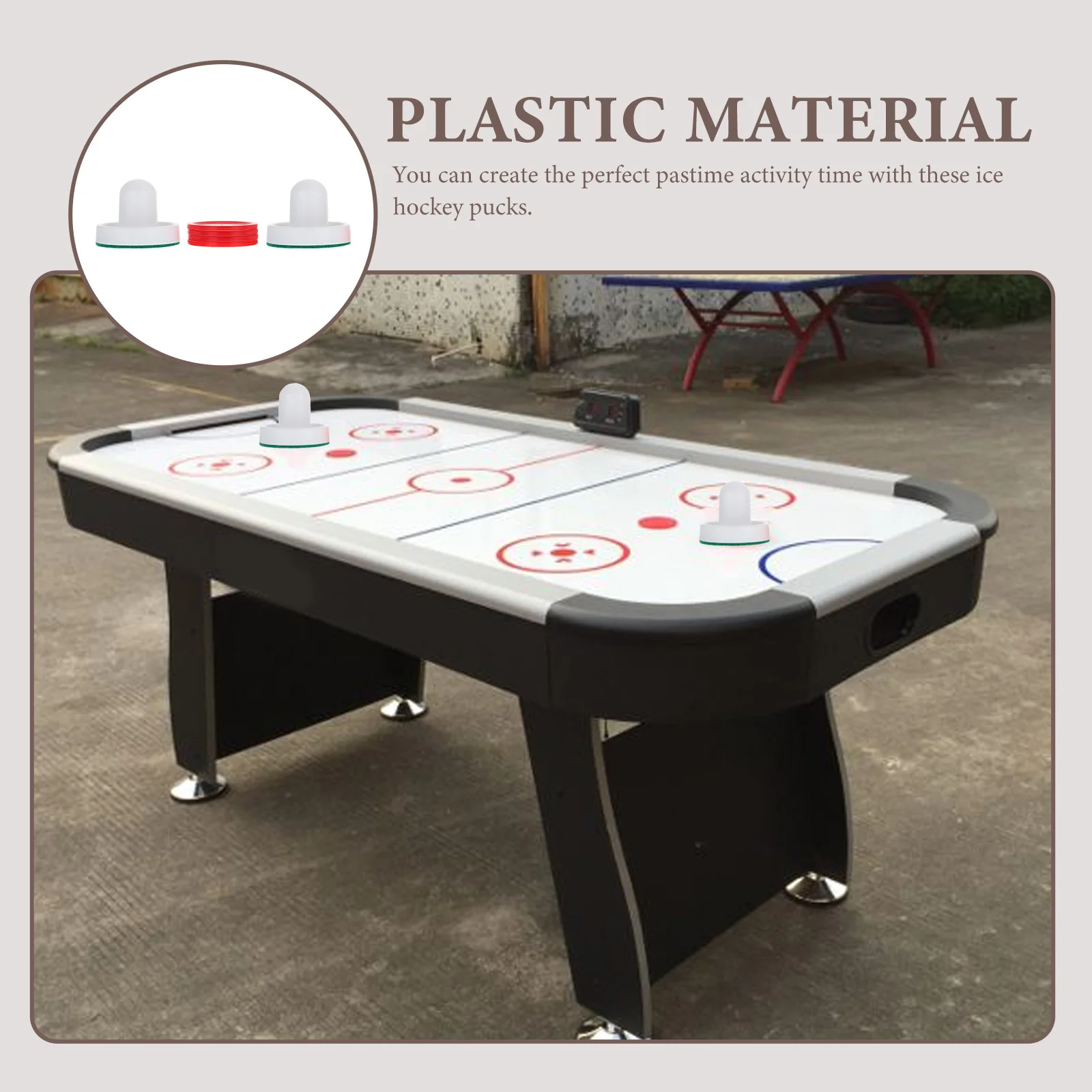 

2 set 2 Sets Air Hockey Pucks Plastic Wear-Resistant Smooth Surface For Fast Action Room Indoor Activities Hockey Accessories