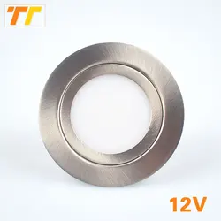 3W 5W 7W DC12V 14mm Slim LED Ceiling Downlight Nickel Color Mini Recessed Lighting 2inch Hole Cut Embedded Lamp Display lights