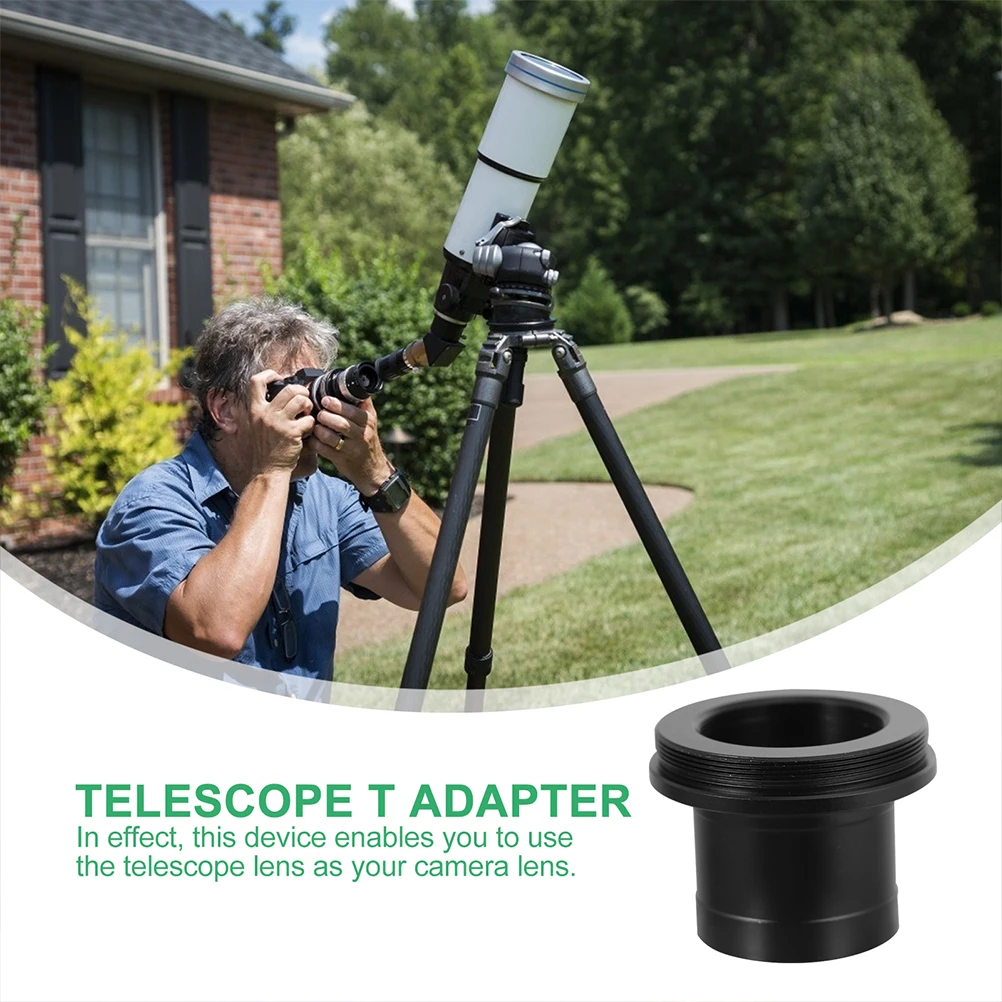

2Pcs Metal Telescope T Adapter 1.25 Inch Stainless Steel Mount Adapter for Camera Lens Astronomical Telescope Eyepiece Holder