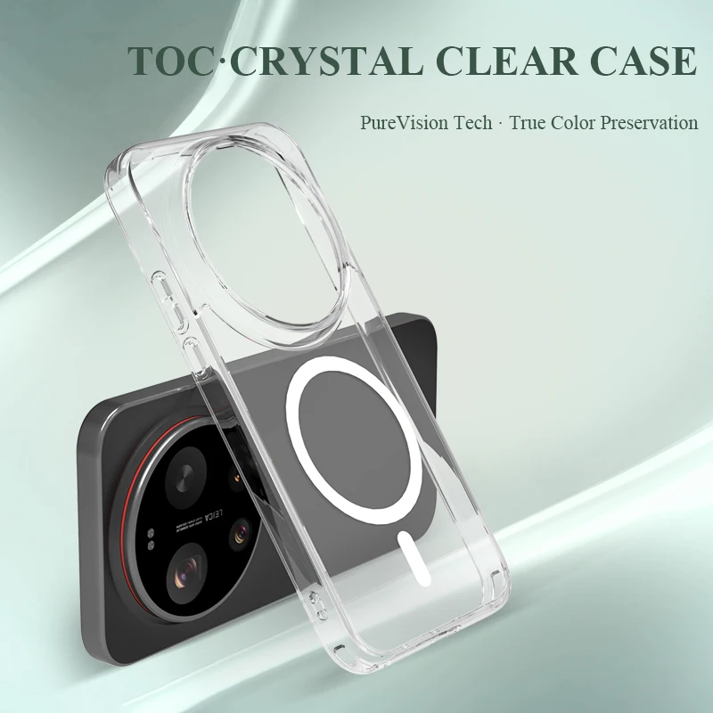 

For Xiaomi 17 Ultra Case Magnetic Crystal Clear PC+TPU Anti-Scratch Ultra-thin Transparent Cover for Xiaomi Mi 17 Ultra