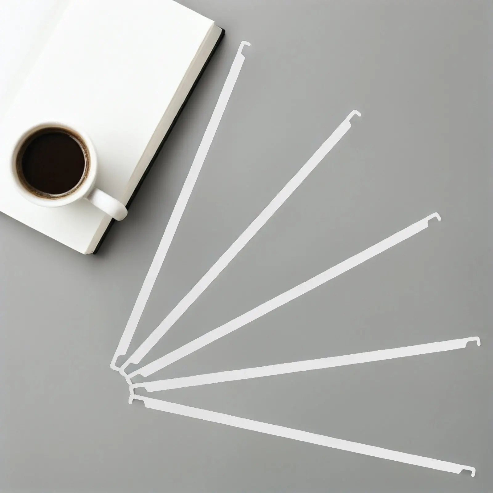 10 Pcs File Folder Hanging Bars Management Rods Storage Cabinet Filing Organizer Drawer Metal view 4