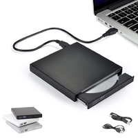 USB 2.0 External DVD Player CD Drive Mp3 Music Movies Portable Reader for Windows 7/ 8/ 10 Laptop Desktop PC Computer