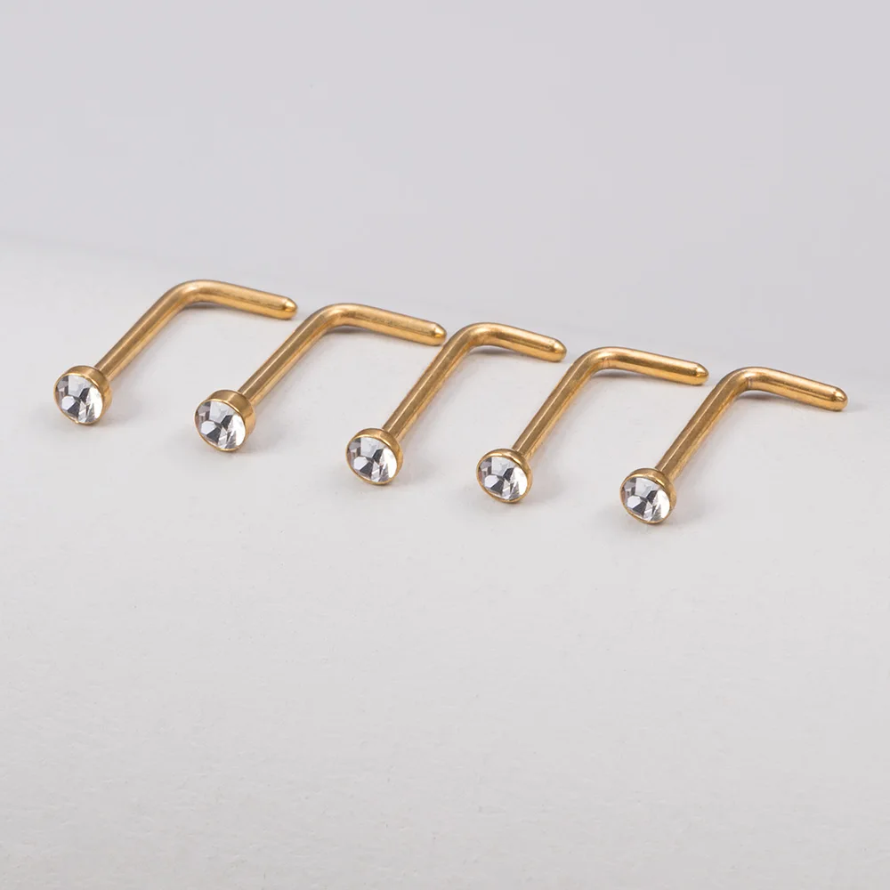5 Stück Nasenringe für Frauen 20G Schraube Nasenstecker Herz Mond Stern Kugel Edelstahl Nasenloch Piercing Septum Knorpel Schmuck – Detail 22