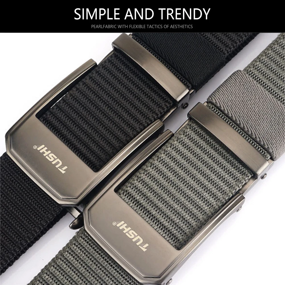 TUSHI Metal Quick Release Pluggable Buckle Elastic Belts For Men Durable Tactical Belt Cowboy Outdoor Stretch Army Strap Hunting