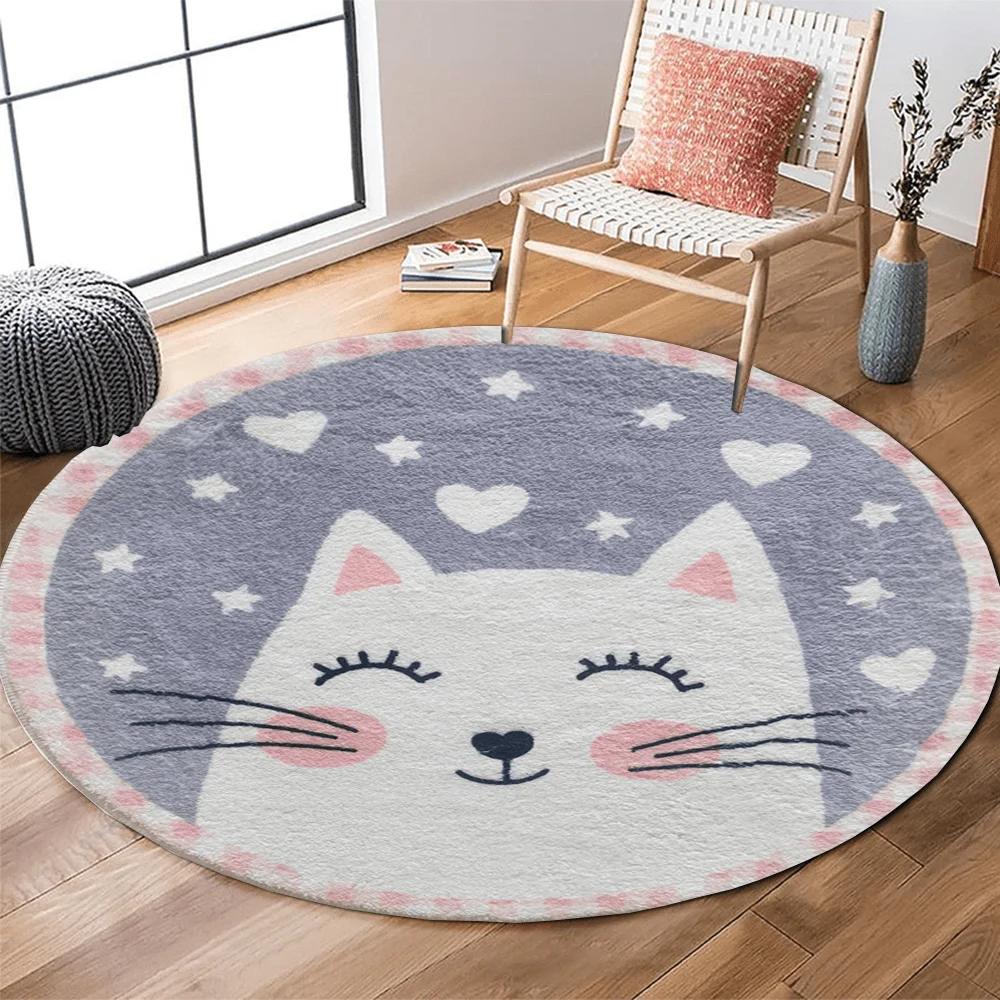 พรมกลมลายแมวน่ารัก พรมปูพื้นนุ - Soft Rug Nursery บทวิจารณ์และราคา