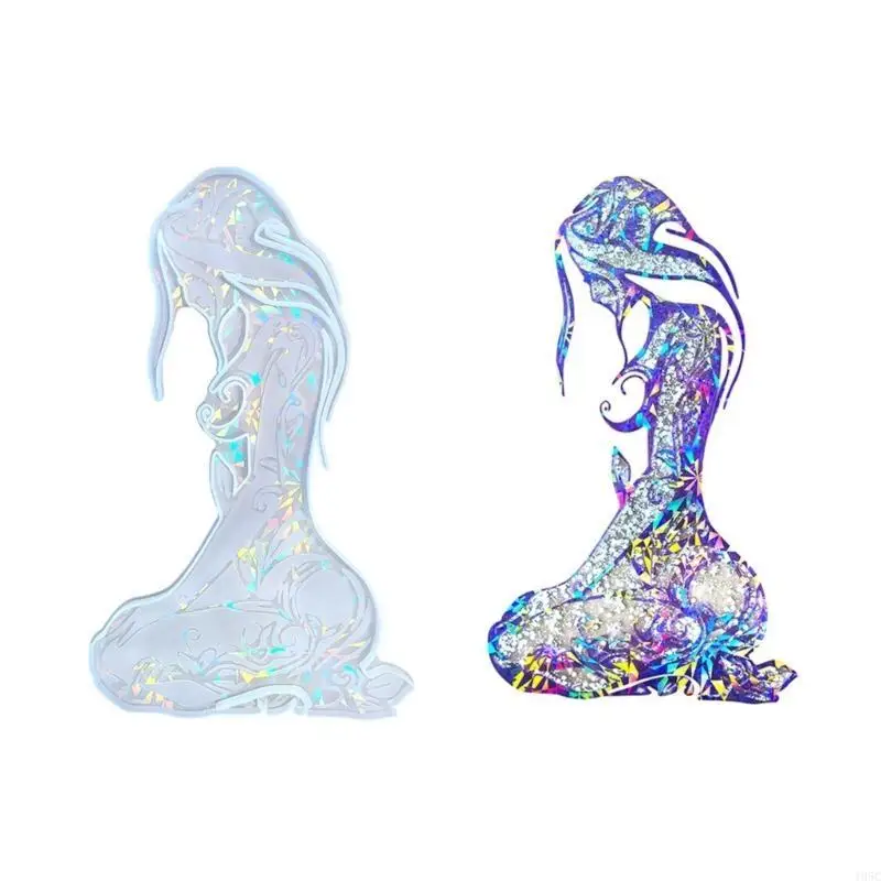 

195C Sturdy Kneeling Woman Silicone Mold for Resin Art and Home Decors Projects