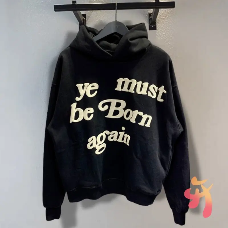 

Black Ye Must Be Born Again CPFM Hoodies Fleece 1:1 Quality Foam Print Oversized Kanye Hoody Sweatshirt Men Women Cleanfit