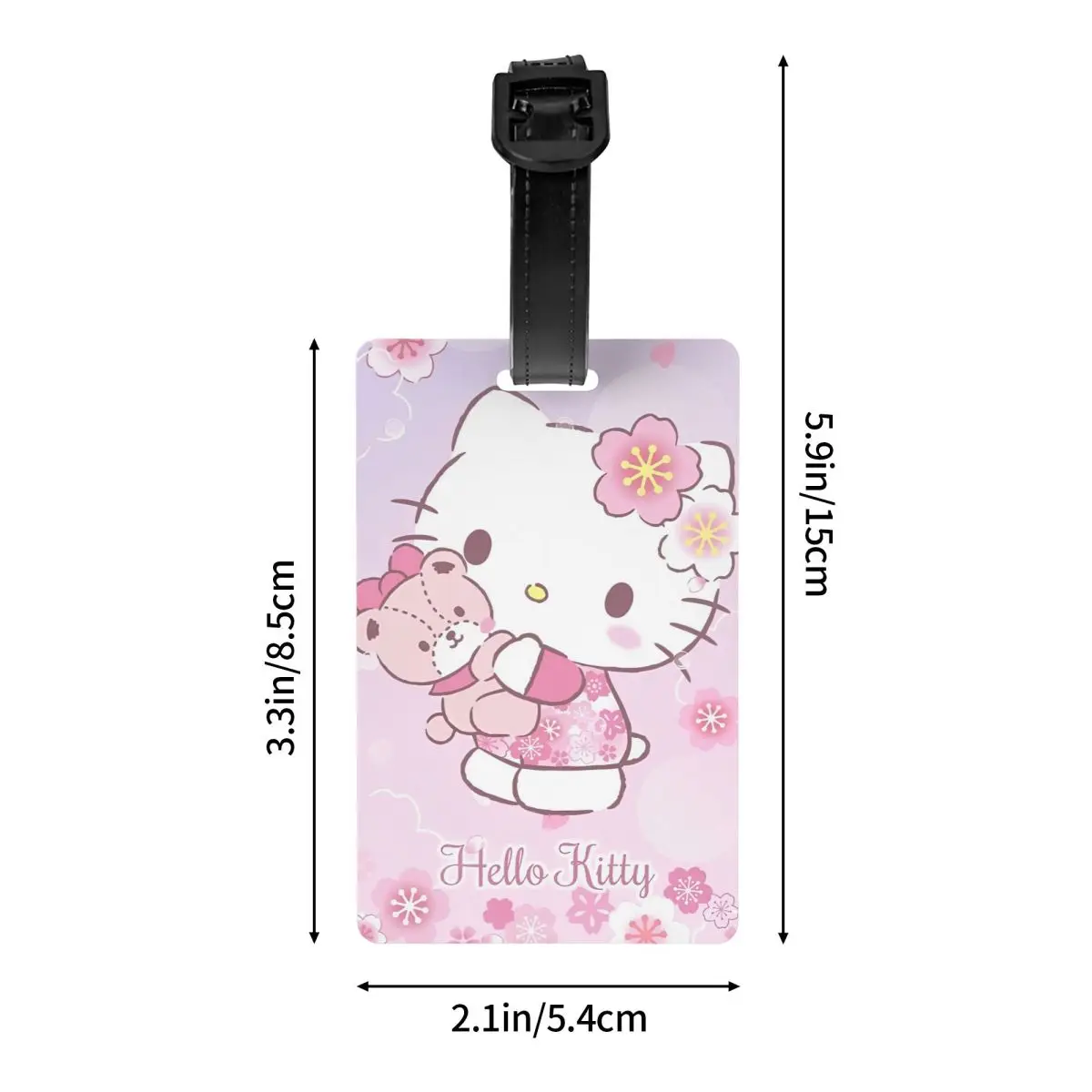 Luggage Tag Cute Pink Hello Kitty Suitcase HelloKitty Portable Label Name ID Address Luggage Bag Case Tags Suitcase Tag Gifts