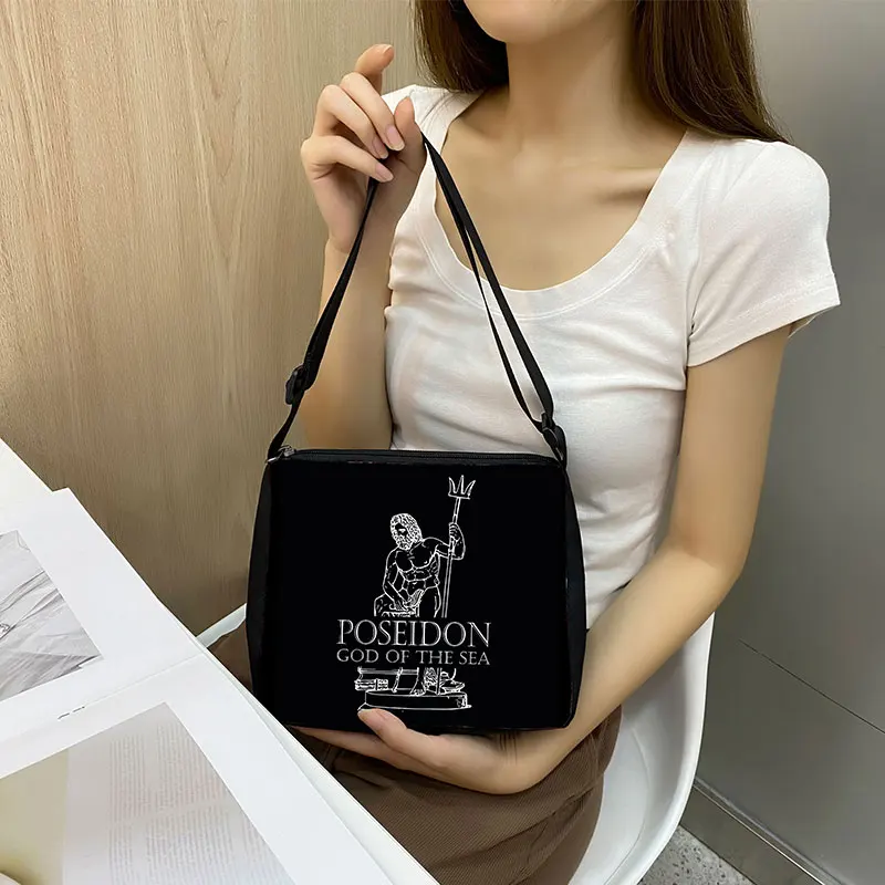 Greek Mythology Gods Print Shoulder Bag Cartoon Athena Centaur Women Handbags for Travel Messenger Bag Casual Crossbody Bags