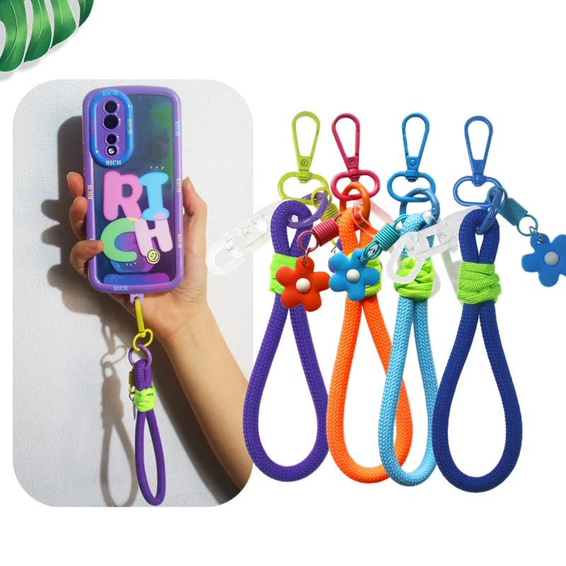 Keychain Colour Lanyard Strap for Phone Accessories Bracelet Telephone Chain Metal Lobster Clasp Key Landyard Bag Car Keys Rope