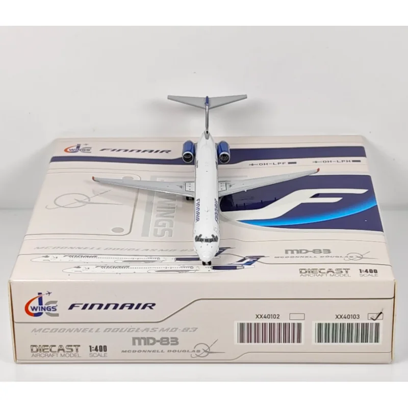 JC Wings Diecast 1/400 Finnair MD-83 OH-LPH Model Samolotu ze Stopu Metalu, Kolekcja Ozdób