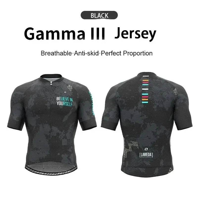 INBIKE Lameda Herren Sommer Rad trikot Kurzarm mit 3 Gesäß taschen grünes Rennrad Trikot für Männer/Frauen MTB Team Kleidung qh018 7