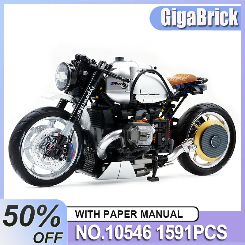 الراقية الفاخرة KBOX 10546 MOC التقنية 1:5 دراجة نارية اللبنات الجمعية الطوب نموذج لتقوم بها بنفسك اللعب الصبي هدية الكريسماس الاطفال #2