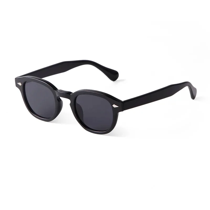 Vintage Rivet High Quality Round Sunglasses New Women Men Brand Design Retro Sun Glasses Yellow Blue Lens Square Eyewear view 3
