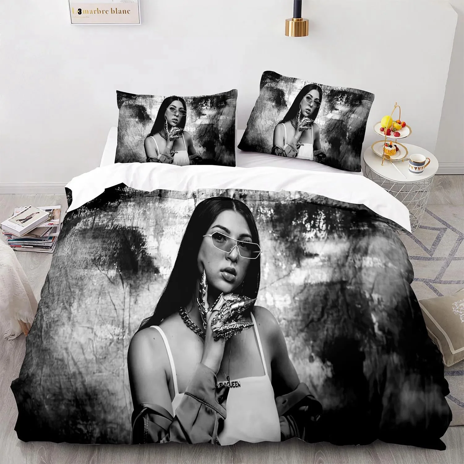 Fashion 3D Printed Singer E-Eva Queen Bedding Set Boys Girls Twin Queen King Size Duvet Cover Pillowcase Bed boys Adult Bedroom