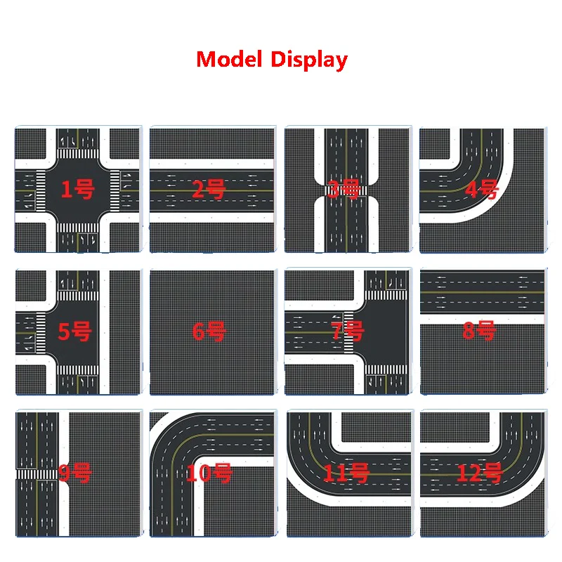 1:150 Scale Simulation Miniature City Road Highway Model Street Scene Layout Building Sand Table Street Diorama Materials