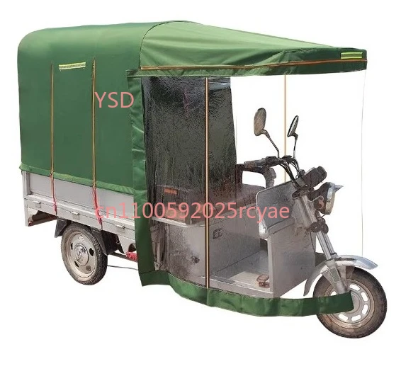 Electric Tricycle Hood Transparent Canopy Block Windshield Thickened Cloth Fully Enclosed Tricycle Canopy