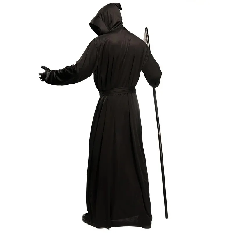 2024Halloween male black ghost costume Ghost Festival sickle monster role-playing costume Death God stage performance costume